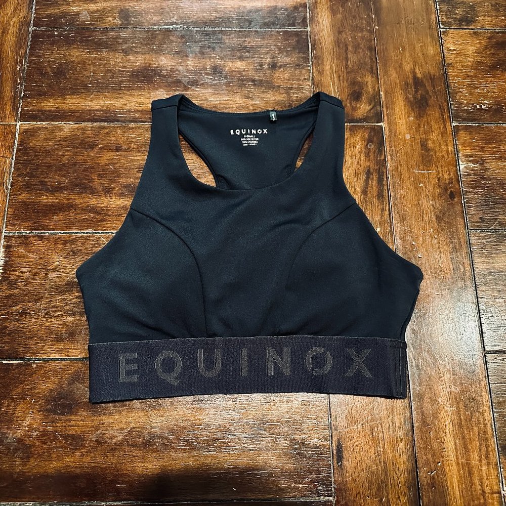 Equinox Black Longline Sports Bra - XS